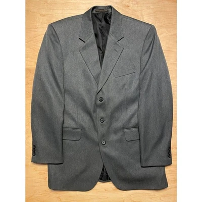 Abrigo Deportivo Raffinati 2 Botones Gris Cambray Blazer Traje Chaqueta 40R Foto 1 de 4