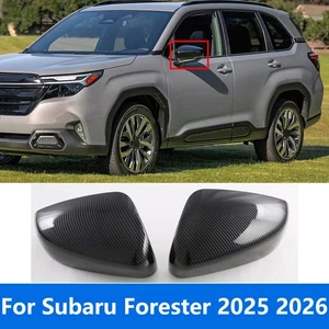 Carbon Fiber Side View Full Mirror Cover Trim For Subaru Forester 2025 2026 - Picture 1 of 19