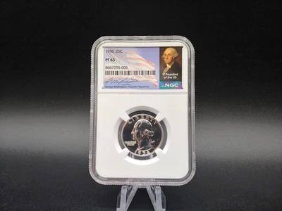 1956 Silver Washington Quarter NGC PF65 - Special Portrait Label - FREE Shipping - Image 1 of 4