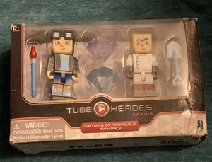 RARE Tube Heroes DanTDM Diamond Dimension Pack Action Figure 2-Pack Dr Trayaurus - Picture 1 of 9
