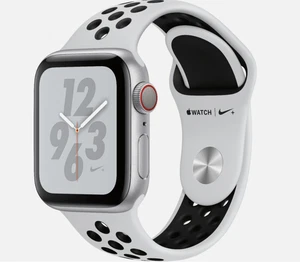 Apple Watch Series 4 44 mm GPS édition Nike boîtier en aluminium bracelet blanc - Photo 1 sur 10