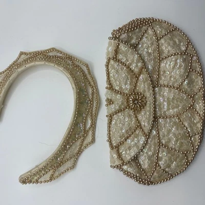 Vintage Le Jule  Cream Beaded Evening Bag & Matching Collar - Image 1 of 4
