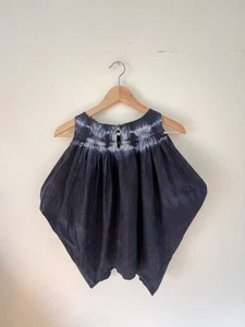 Rachel Comey Indigo Shibori Hand Dyed Balloon Top Sz 2 - Picture 1 of 4