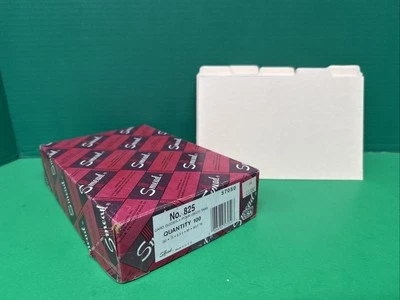SMEAD No. 825 Card Guides Plain Tabs  100 Count 8x5 - Image 1 of 2