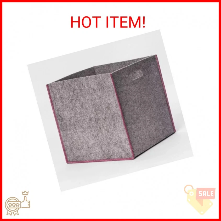 Pillowfort Storage Bin Felt Fits 13” Cube Organizers Gray Set of 4