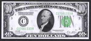 1928-B $10 PHILADELPHIA FEDERAL RESERVE ~ FR-2002-C ~ GEM CRISP UNCIRCULATED - Picture 1 of 2