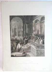 Kupferstich von C. Geyer / Hand Aquarell "Venezianische Maler" Paris 1873 - Bild 1 von 4