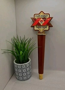 Vintage XX Dos Equis Bernstein Lager Fassbier Holz Zapfhahn Griff 11" Bar Dekor - Bild 1 von 12