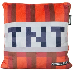 Minecraft TNT Block Decorative Cushion - 15” Red Throw Pillow, Game Decor - Picture 1 of 8