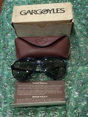 Gafas de sol vintage gárgolas Nantucket gris/azul marino nuevas de stock Foto 1 de 4