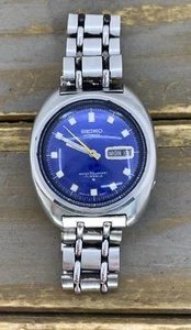 Seiko Vintage 6106-8237 Sport Diver Blue Dial Automatic Water 70m Resist Watch - Picture 1 of 7