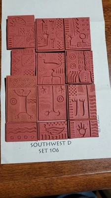 Sherrill Kahn Southwest D набор 106 не смонтированный резиновый штамп в упаковке - Изображение 1 из 4