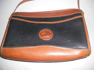 Bolso bandolera de hombro DOONEY & BOURKE negro para todo clima cuero guijarros - Imagen 1 de 6