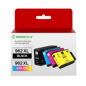 4PK 962XL 962 Atrament atramentowy pasuje do drukarki HP OfficeJet Pro 9012 9015 9018 9019 - Zdjęcie 1 z 11