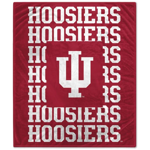 Indiana Hoosiers NCAA 60'' x 70'' Echo Plush Blanket Cover