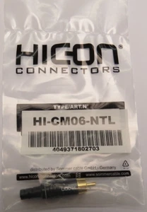 12 Stück HICON HI-CM06-NTL / Cinchstecker / Massivpin / vergoldet Weiß markiert - Bild 1 von 1