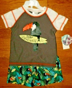 Boys Skechers UPF 50 Swim Suit 2 Pieces Set Shorts T-Shirt Toucan New SZ 2T - Bild 1 von 1