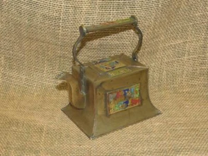 Antique CHINESE Brass, Copper & Enamul Tea Pot ~ Export ~ Minor Issue - Picture 1 of 11