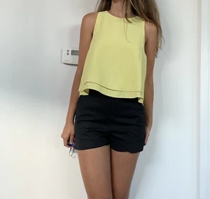 Mango Yellow Sleeveless Top Size 6 - Picture 1 of 3