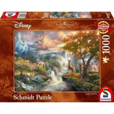 NEW (Dinged Box) Schmidt 59486 Thomas Kinkade Disney Bambi 1000 Pc Jigsaw Puzzle - Image 1 of 4