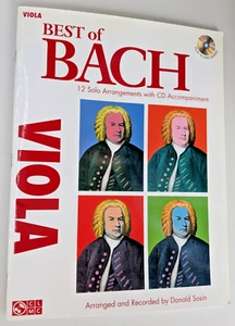 Viola Best of Bach 12 Solos Arranged & Recorded Donald Sosin Paperback+ CD 2009 - Imagen 1 de 14
