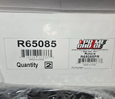 R65085 Prime Choice Disc Brake Rotors - Image 1 of 3