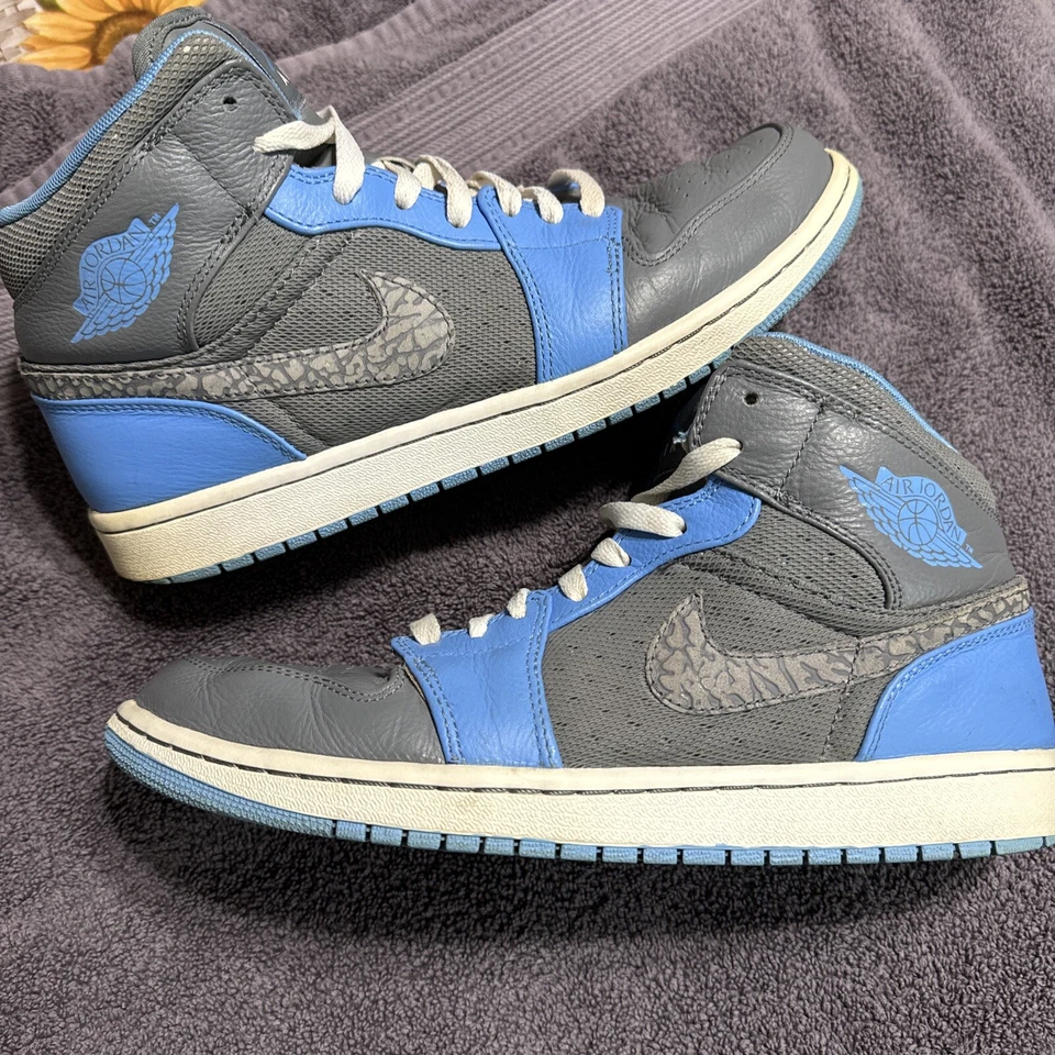 Nike Air Jordan 1 Retro Mid Phat UNC Azul Gris Para hombres Talla 10.5 Zapatos 364770-006 Foto 1 de 4