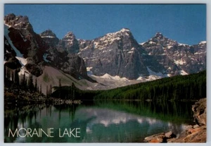Moraine Lake, Banff National Park Alberta Canada, Chrome Postcard - Bild 1 von 2