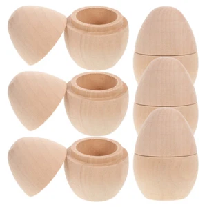 6Pcs Wooden Unpainted for Diy Projects and Family Activities - Picture 1 of 12