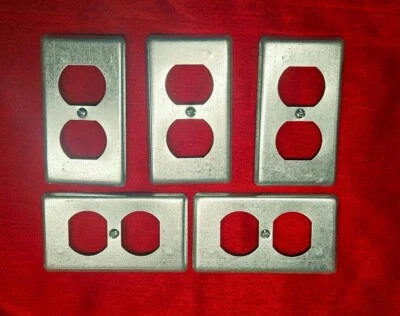 Cubiertas de salida dúplex STEEL CITY 58-C-7 2-3/8 x 4-1/4" Hechas en EE. UU., Lote de 5 - NUEVAS Foto 1 de 3