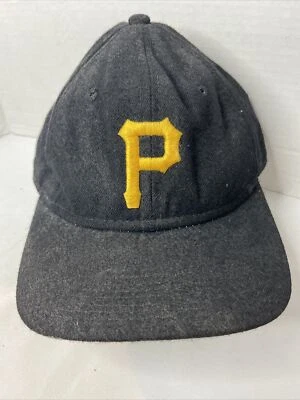 Boné chapéu vintage Pittsburg Pirates 7 3/8 esportes especialidades preto lã ajustada - Imagem 1 de 4