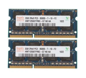APPLE MACBOOK PRO 2008 2009 2010 4GB (2x2GB) PC3-8500S DDR3 LAPTOP RAM HYNIX - Picture 1 of 3