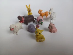 Vintage Made In Hong Kong Miniatur Tierfiguren 80er Jahre x 9 - Bild 1 von 11