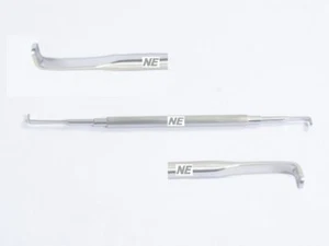 Traquair Perio Steel Elevator Double Ended With Blunt Angle Tip Hexagonal Handle - Picture 1 of 6