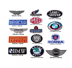 Automarke Motorsport Bügelbild Patch gestickte Aufnäher für Kleidung Uniformen - Bild 1 von 65