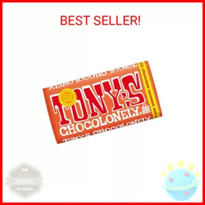 Tony's Chocolonely Tavoletta di Cioccolato al Latte 32% con Caramello e Sale Marino - Belgio Ch - Foto 1 di 2