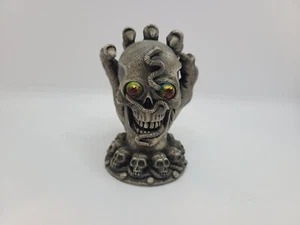 VINTAGE Pewter The Keeper Of The Skulls Medieval Figure Statue. #3099  - Picture 1 of 3