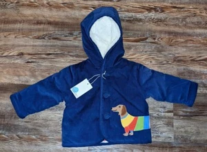 Neu mit Etikett Baby Boden Starboard Blue Sausage Dog Cordjacke mit Kapuze 3 6 Monate - Bild 1 von 4
