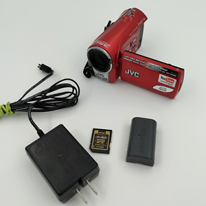 YouTube Cam JVC Everio Memory 480P Flash Red Camcorder Model GZ-MS100RU - TESTED