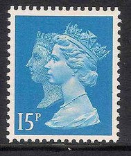 GB 1990 sg1477 15p Penny Black Anniv litho centre band perf 15x14 MNH
