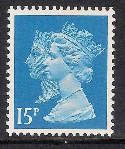 GB 1990 sg1477 15p Penny Black Anniv litho centre band perf 15x14 MNH Cover