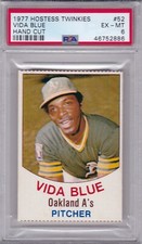 1977 Hostess TWINKIES #52 VIDA BLUE PSA 6 EX/MT Oakland A'S tough 1/1 1 higher