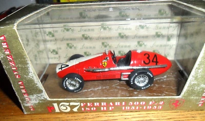 BRUMM 167  1/43 SCALE 1951-1953 RED FERRARI 500 F2 180 HP #34 IN BOX ITALY - Image 1 of 4