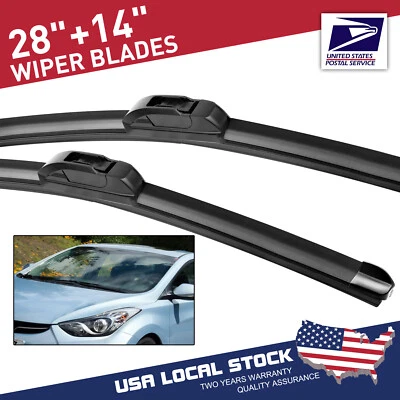 All Season 28" 14" For Toyota Prius C Front Windshield Wiper Blades 2012-2019 — 第 1/4 张图片