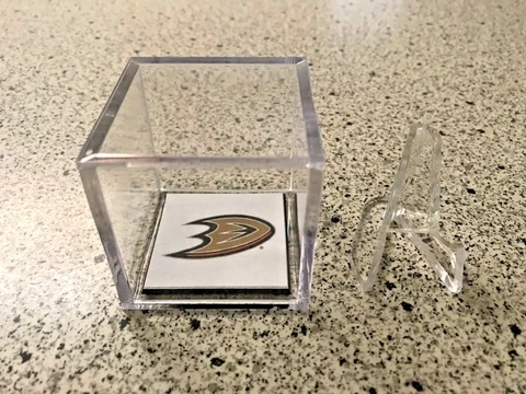 Anaheim Ducks Custom NHL Stanley Cup Champions Hockey Ring Display Case w/Stand Cover