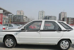 Car Stickers Racing Stripes Black 130'' for Cruze Vinyl Upper Door Decals CB29 - Foto 1 di 5