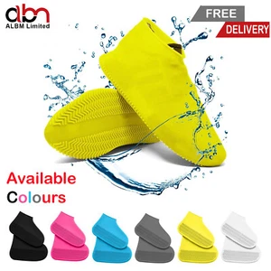 Reusable Silicone Overshoes Waterproof Shoe Covers Boot Cover Rain Protector - Picture 1 of 30