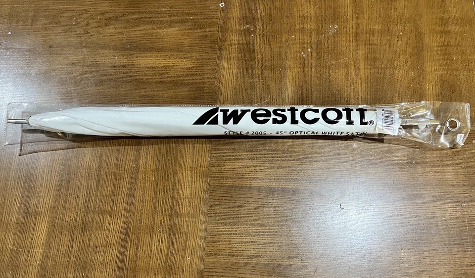 Westcott 2005 45" óptico blanco satinado paraguas - marco de metal Foto 1 de 1