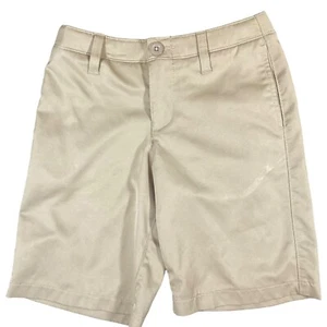 UNDER ARMOUR Shorts Boys SZ 8 Beige Loose Heat Gear Match Play Golf 1290349 - Picture 1 of 8