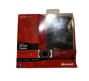 Open Box NOS Microsoft Lifecam Cinema 1393 720p HD Wide Screen Webcam USB Camera - Afbeelding 1 van 10